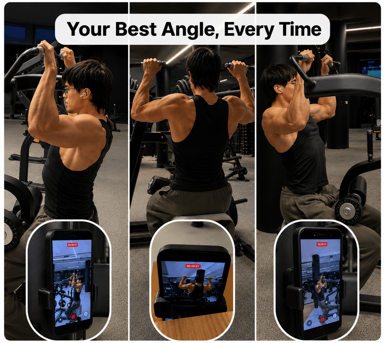 FlexGrip™ Magnetic Phone Mount | 360° Adjustable Gym Holder