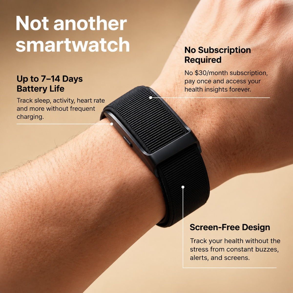 PulseBand | Screenless Health & Fitness Tracker
